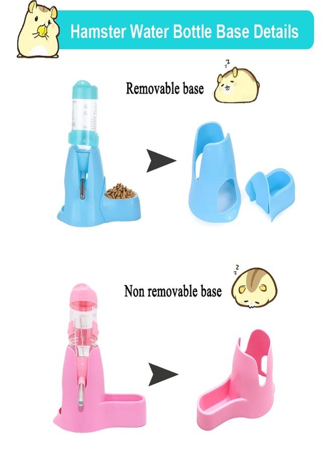 Litewoo 3 in 1 Hamster Water Bottle Small Animal Water Bottle with Food Container Base Hut Hanging Pet Automatic Feeding Drinking Dispenser for Dwarf Hamster Rats Mouse Gerbil Mice - Image 4